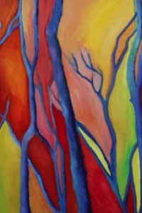 Blue Trees Dancin in the Wind