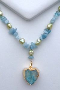 Aquamarine and druzy stone copy